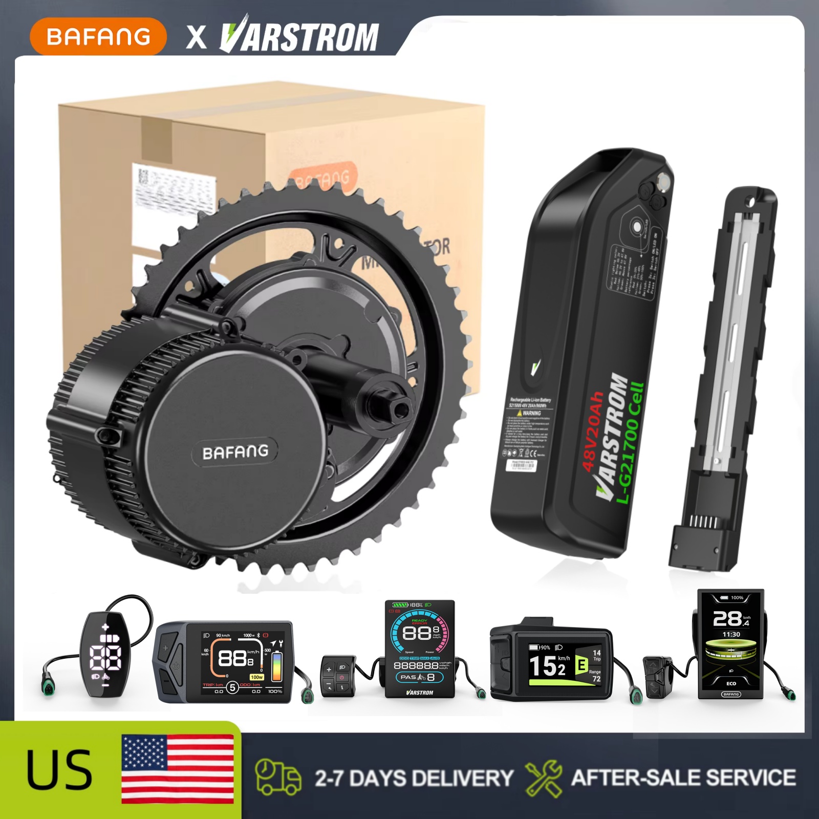 Bafang Bbs02B 48V 750W Mid Drive Kit - [Stock en EE. UU.] Kit de