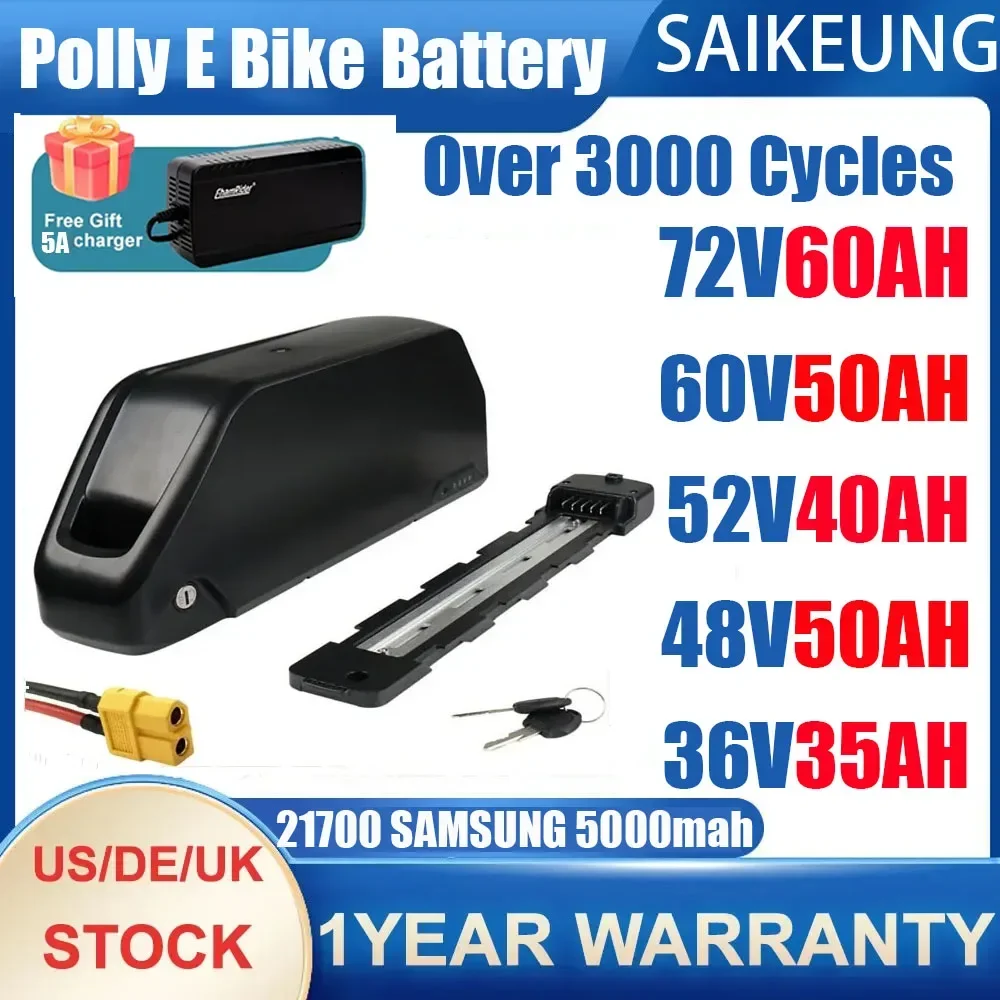Electric Bicycle Battery 72V 30Ah - Batería de bicicleta eléctrica Downtube Hailong