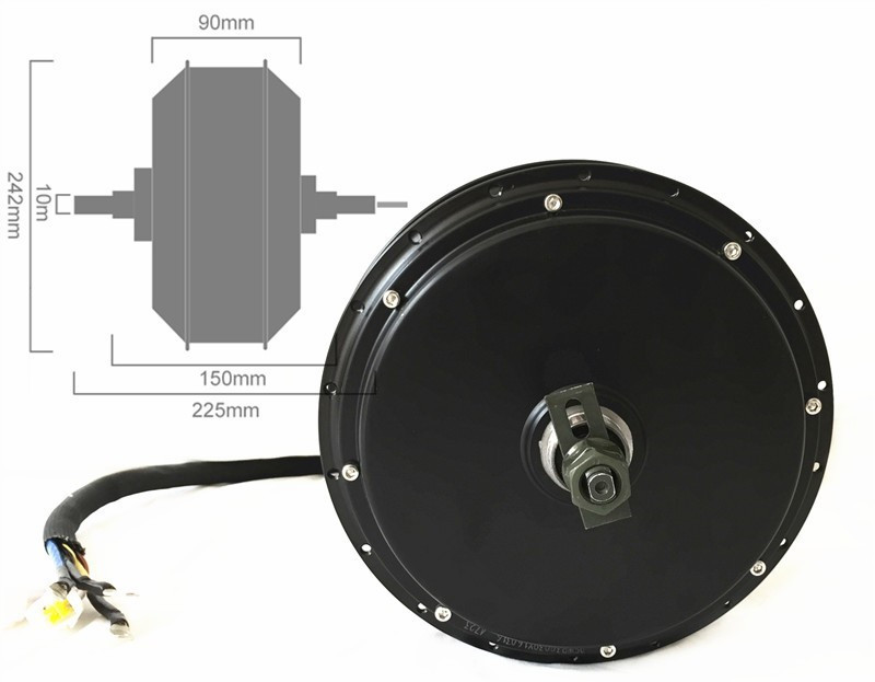 Kit de rueda trasera para moto - 72V 5000W Hub Motor Kit reseña y precio