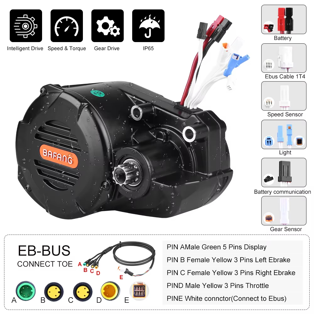 Kit de conversión para bicicle - Mid Drive Motor Kit 52V 1000W reseña y precio